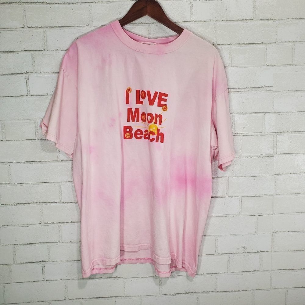 Vintage tye-dye Moon Beach graphic tee‎